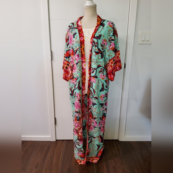 Anthropologie Riley Floral Kimono Cover-Up One Size - Picture 3 of 10